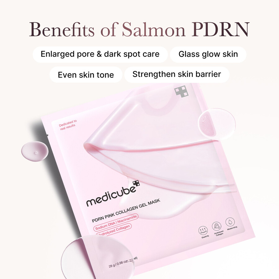 medicube salmon pdrn pink collagen jelly gel maske