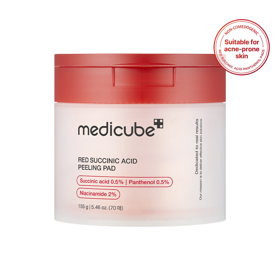medicube rote bernsteinsäure-panthenol-pads