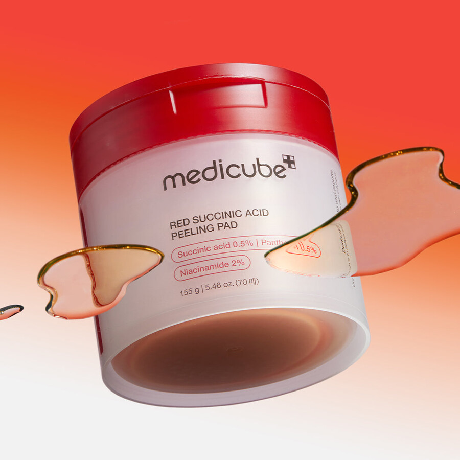 medicube rote bernsteinsäure-panthenol-pads