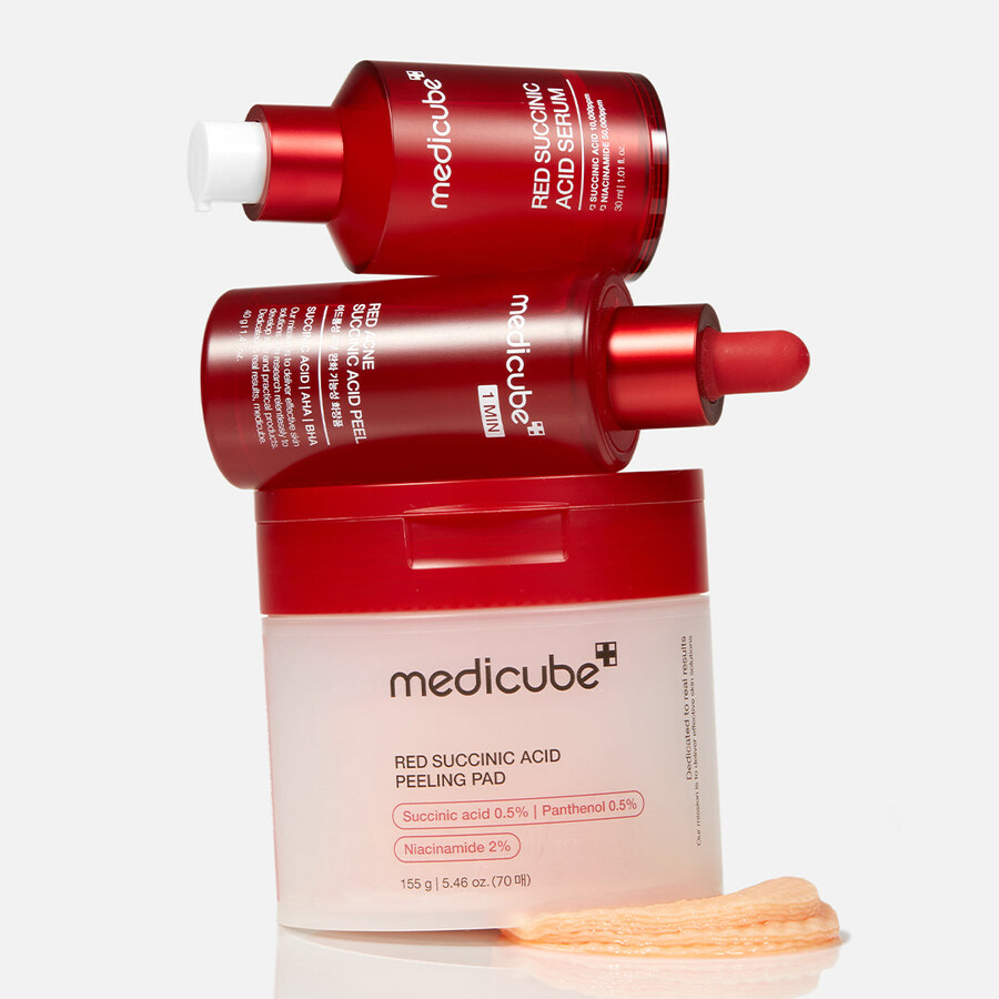 medicube rote bernsteinsäure-panthenol-pads